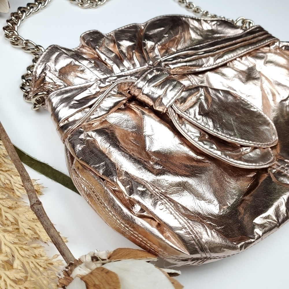 🧡 Loeffler Randall Rose Gold Metallic Handbag - Picture 10 of 16